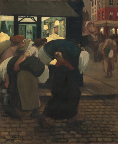 De wasvrouwen door Théophile Alexandre Steinlen