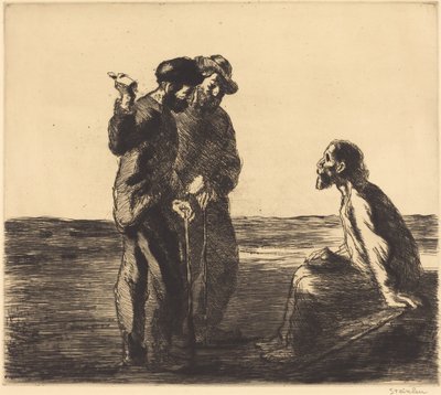 Drie metgezellen (Les trois compagnons) door Théophile Alexandre Steinlen