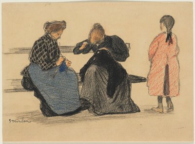 Drie Figuren door Théophile Alexandre Steinlen