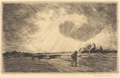 Onweer, eind 19e-begin 20e eeuw door Théophile Alexandre Steinlen