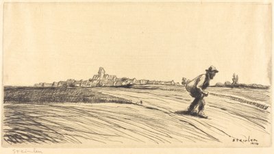 Zwerver met bundel door Théophile Alexandre Steinlen