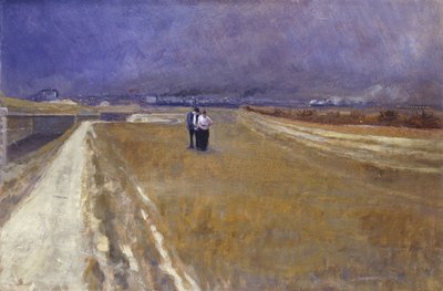 Wandeling naast spoorweg door Théophile Alexandre Steinlen