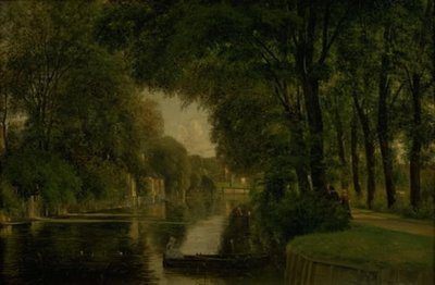 Een kanaal. Frederiksværk, Seeland door Thorald Brendstrup