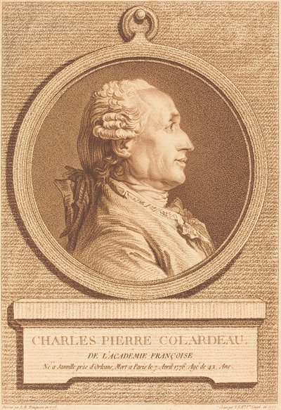 Charles Pierre Colardeau door Thérèse Éléonore Lingée after Louis Rolland Trinquesse