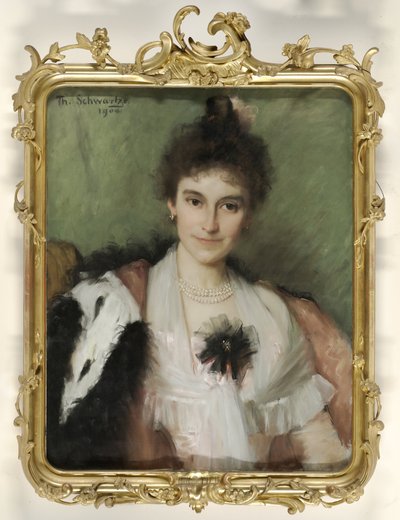 Amelia Eliza van Leeuwen (1862-1923). Echtgenote van Christiaan Bernard Tilanus, chirurg en orthopeed in Amsterdam door Thérèse Schwartze (signed by artist)