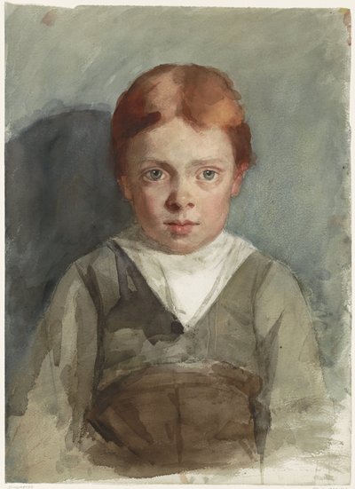 Portret van een jongetje met rood haar, van voren door Thérèse Schwartze