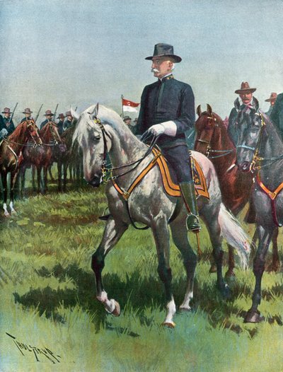 Generaal-majoor Nelson A. Miles, U. S. A., bevelhebber van het leger door Thure de Thulstrup