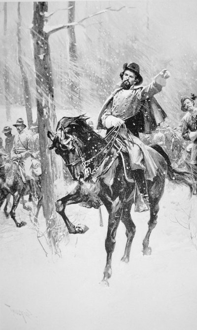 Portret van Generaal Nathan Bedford Forrest door Thure de Thulstrup