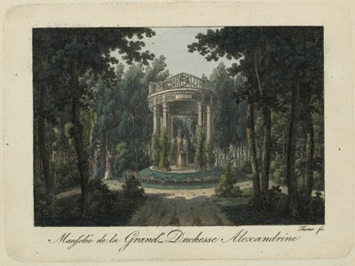 Het monument voor Groothertogin Alexandra Pavlovna in Pavlovsk door Thurner