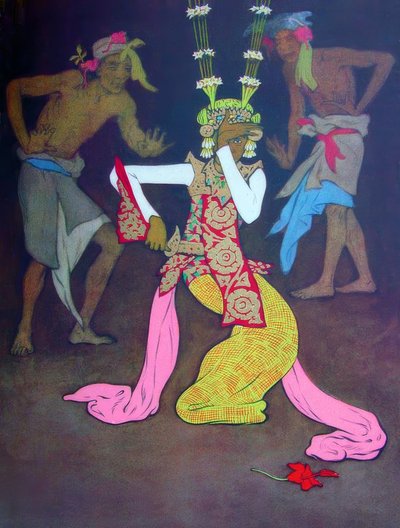 Klassieke Balinese dansers door Thyra Kleen