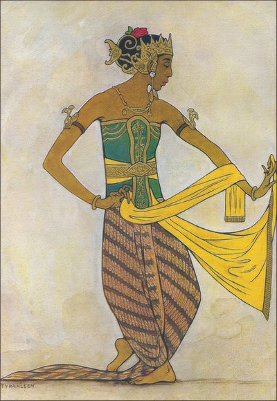 Klassieke Javaanse danseres door Thyra Kleen