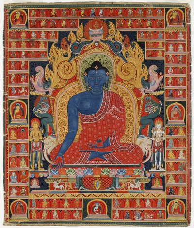 Boeddha, de Opperste Genezer door Tibetan School