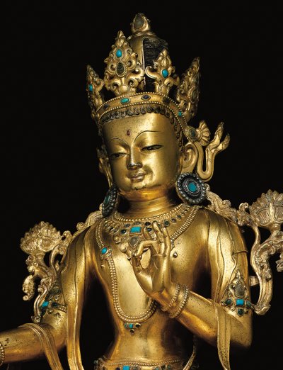 Keizerlijk figuur van Avalokiteshvara door Tibetan School