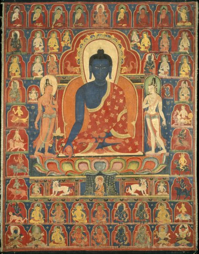 Geschilderde Banier door Tibetan School
