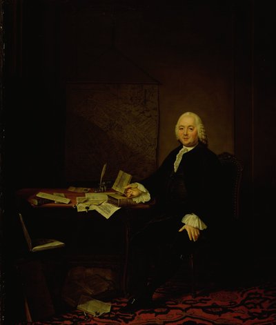Portret van Jan Wagenaar, Stads Historicus van Amsterdam door Tibout Regters
