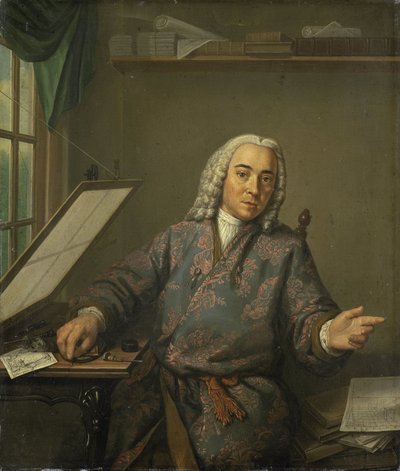Portret van de graveur Jan Caspar Philips door Tibout Regters