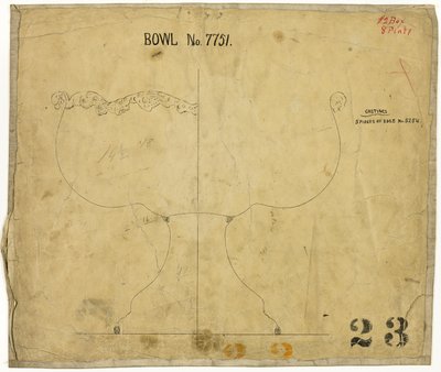 Ontwerp voor Kom Nr. 7751 door Tiffany and Company