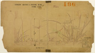 Hameren, monteren en graveren ontwerp voor kan nr. 5051 door Tiffany and Company