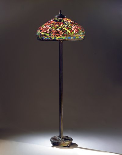 Pioenroos vloerlamp, c.1910 door Tiffany and Company