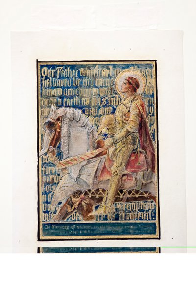 Cartoon voor het Onze Vader, schets voor mozaïekpaneel, Ernest Whitehouse Memorial, c.1896 door Tiffany and Company Tiffany and Company