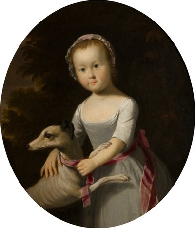 Portret van Miss Charlotte Bridgeman als kind door Tilly Kettle