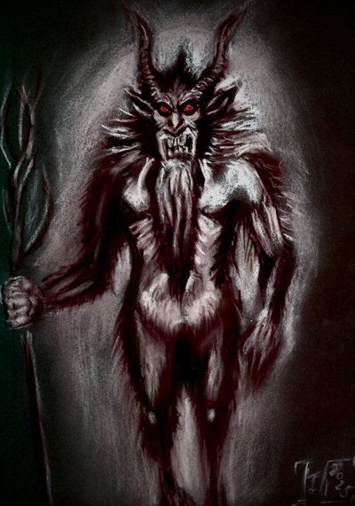 Krampus, een wezen uit de volksverhalen door Tim Hoinkis