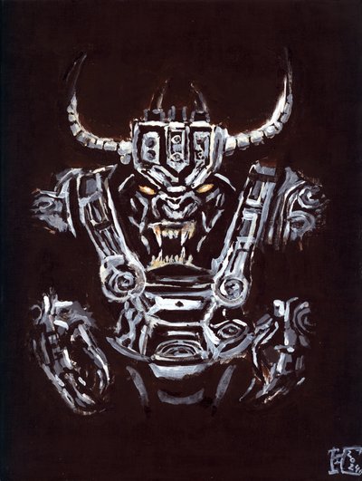 Dreigend robotmonster door Tim Hoinkis