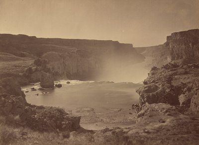 Shoshone Falls, Snake River, Idaho, 1874 door Tim O Sullivan