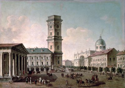 Uitzicht op Nevsky Prospekt, St. Petersburg, 1810-20 door Timofei Alexeyevich Vasiliev