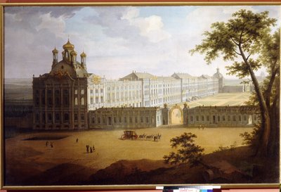 Het grote paleis in Tsarskoje Selo (Rusland) door Timofei Alexeyevich Vasilyev