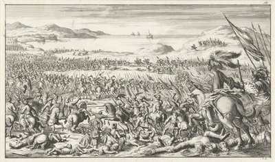 De Slag bij Ascalon op 12 augustus 1099, 1683 door Timotheus Ten Hoorn