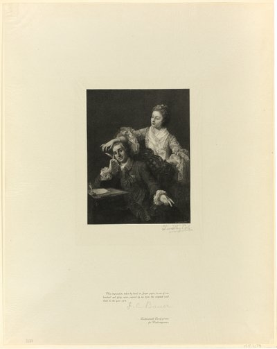 Garrick en zijn vrouw, uit Old English Masters door Timothy Cole
