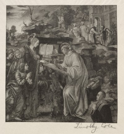 Oude Italiaanse Meesters: Madonna Verschijnt aan St. Bernardus, 1888-1892 door Timothy Cole