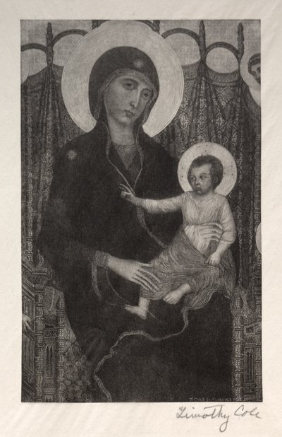 Oude Italiaanse meesters: Madonna en kind, 1885 door Timothy Cole