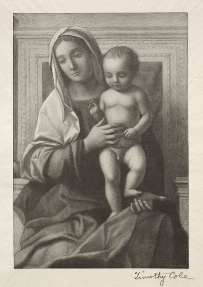 Oude Italiaanse Meesters: Madonna en Kind, 1888-1892 door Timothy Cole