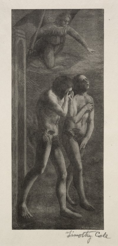 Oude Italiaanse meesters: De verdrijving uit het paradijs, 1888 door Timothy Cole