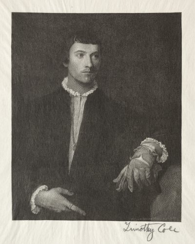 Oude Italiaanse Meesters: De man met de handschoenen, 1887 door Timothy Cole