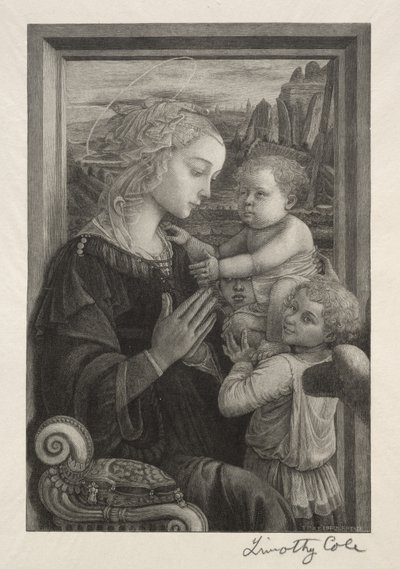 Oude Italiaanse meesters: De Maagd die het Kind Christus aanbidt, 1888-1892 door Timothy Cole