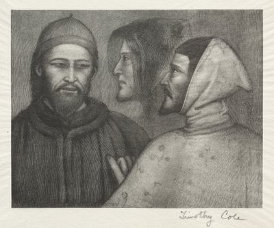 Oude Italiaanse meesters: Drie hoofden, 1885 door Timothy Cole