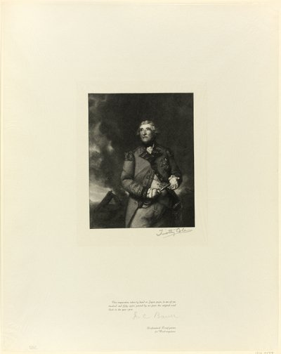 Portret van Lord Heathfield, uit Oude Engelse Meesters door Timothy Cole