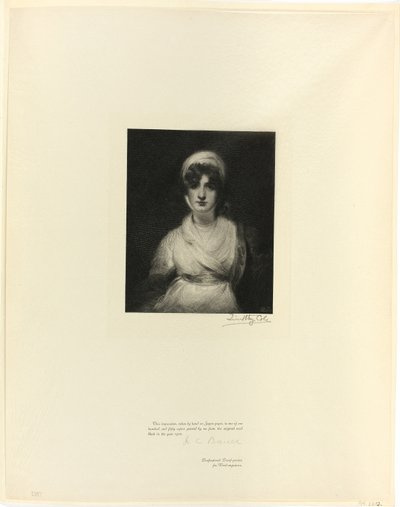 Portret van mevrouw Siddons, uit Oude Engelse Meesters door Timothy Cole