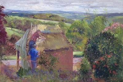 Dakdekken van het Zomerhuis, Lanhydrock House, Cornwall, 1993 door Timothy Easton