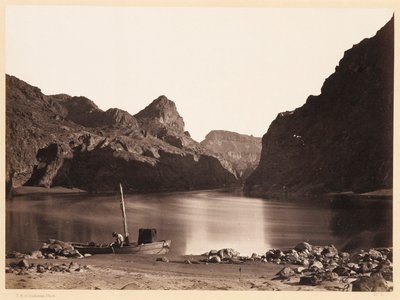 Black Cañon, Colorado River, vanuit kamp 8, kijkend naar boven door Timothy H. O