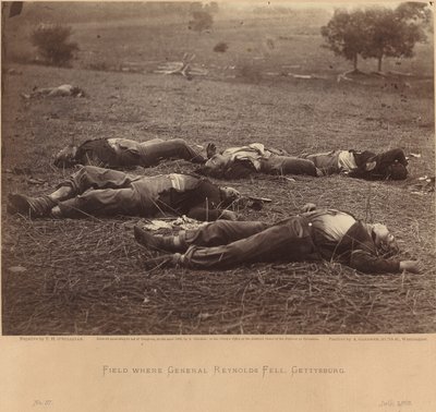 Veld Waar Generaal Reynolds Viel, Gettysburg, 5 Juli 1863 door Timothy H. O