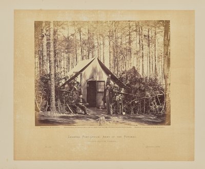 Algemeen postkantoor, leger van de Potomac, Brandy Station, Virginia door Timothy H. OSullivan