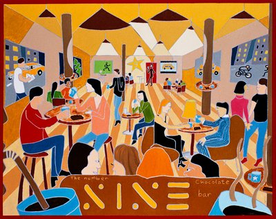 De nummer negen chocoladereep, 2009 door Timothy Nathan Joel
