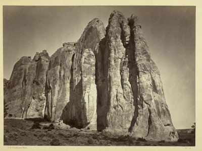 De zuidkant van Inscription Rock, 1873 door Timothy OSullivan