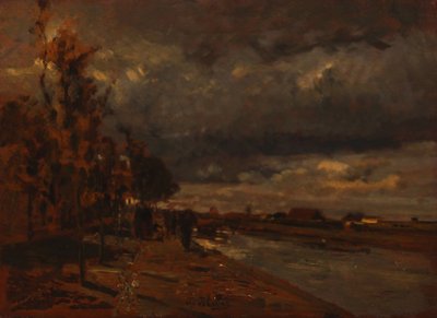 Kanaal in Nederland, 1885 door Tina Blau