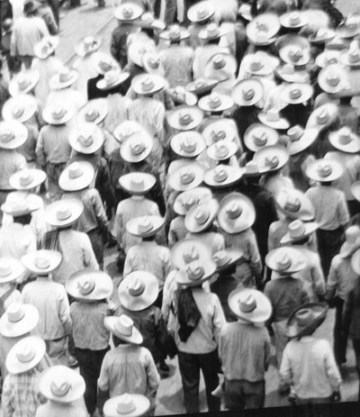 Mars van de arbeiders, Mexico-Stad, 1926 door Tina Modotti