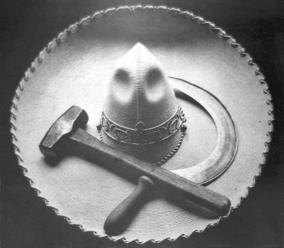 Mexicaanse Revolutie: Sombrero met hamer en sikkel, Mexico-Stad, 1927 door Tina Modotti